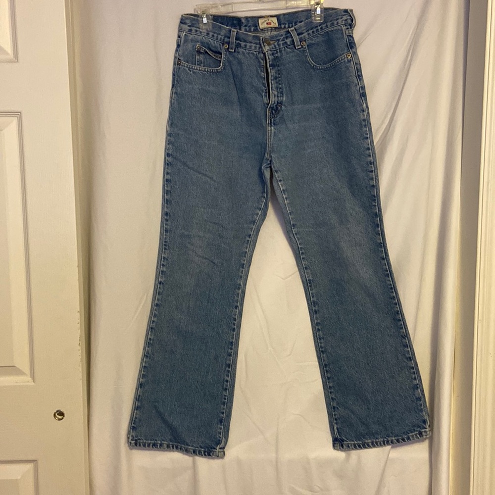 thrifted country seat jeans